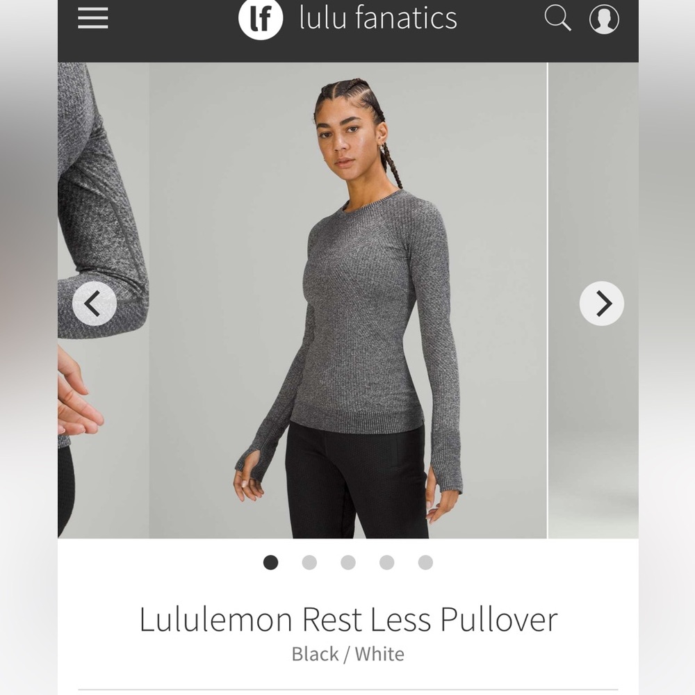 EUC Lululemon Restless pullover size 10